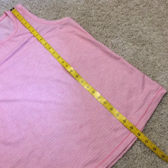 2 Cotton Candy Pink Horizontal Herringbone Print Tank Tops - Picture 14 of 15